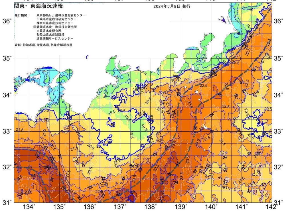 黒潮流路　2024年5月8日