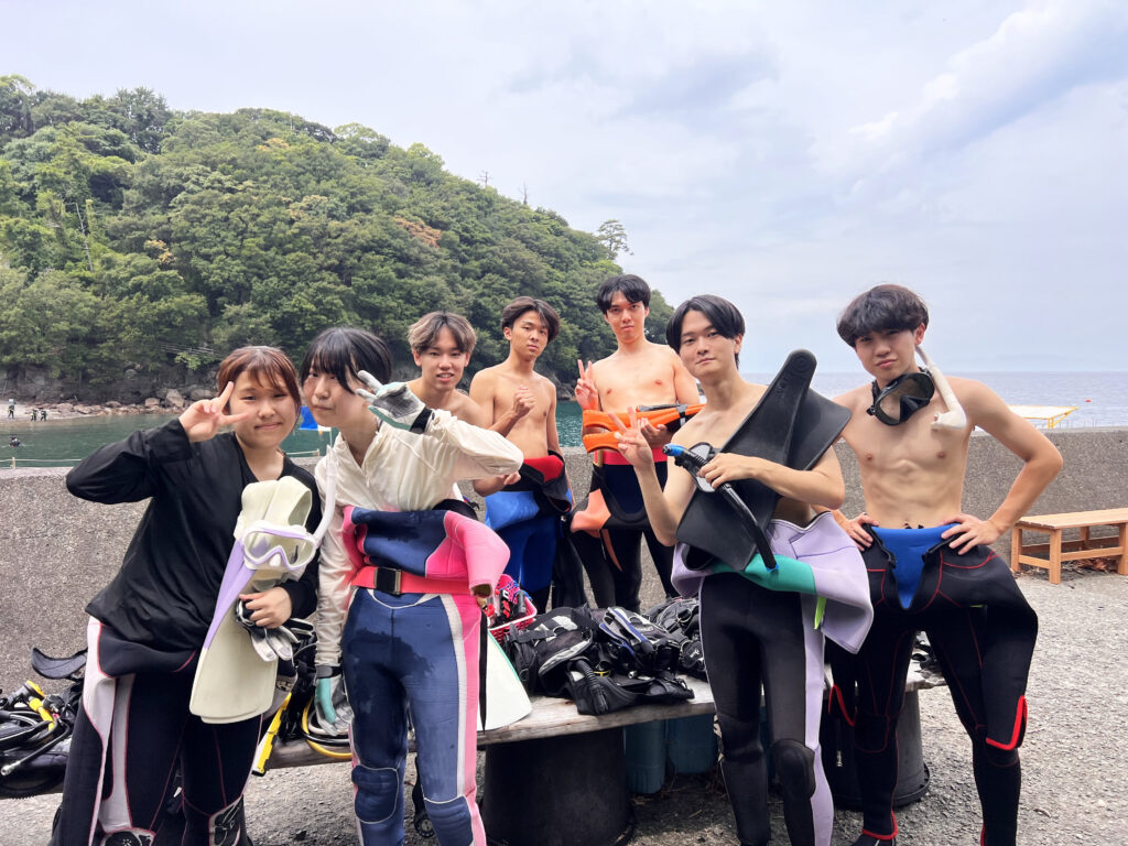 土肥ダイビング 専修大学スキンダイビングクラブCORAL1年生ライセンス合宿
