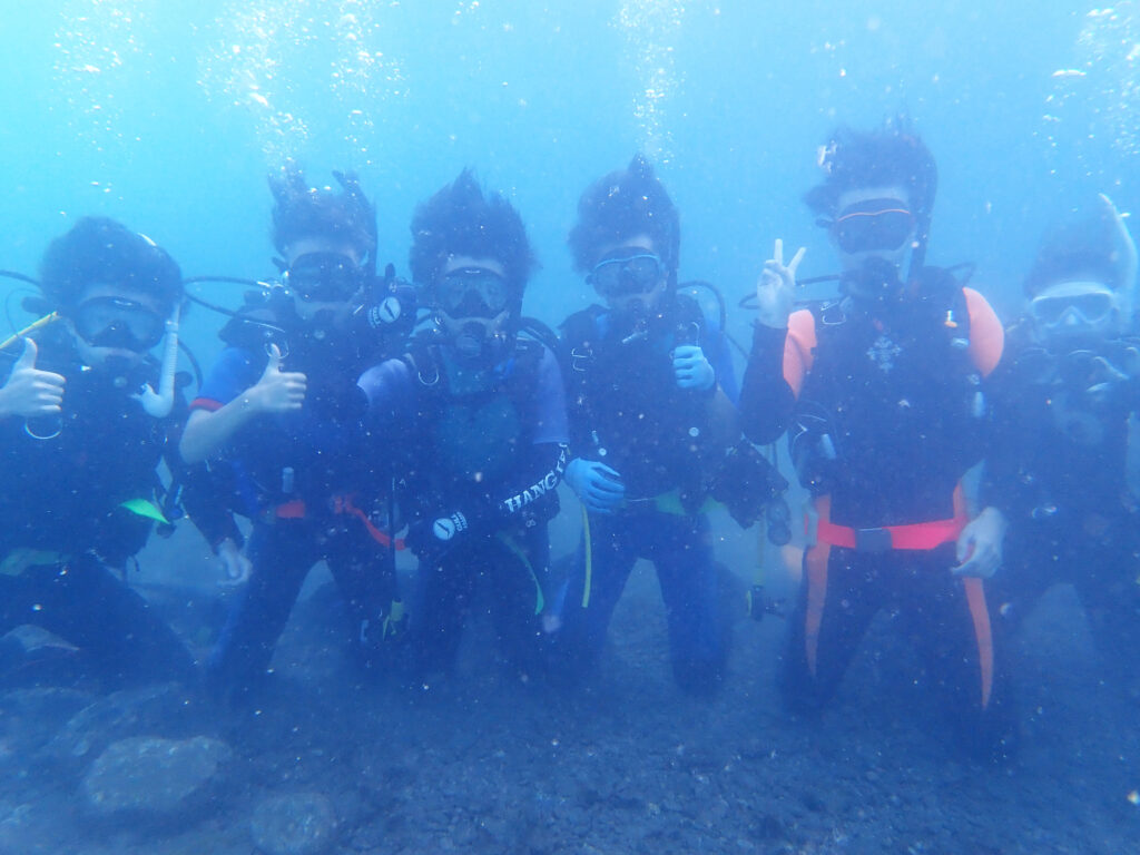 土肥ダイビング 専修大学スキンダイビングクラブCORAL1年生ライセンス合宿
