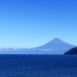 駿河湾からの富士山　海辺の景色　西伊豆　土肥