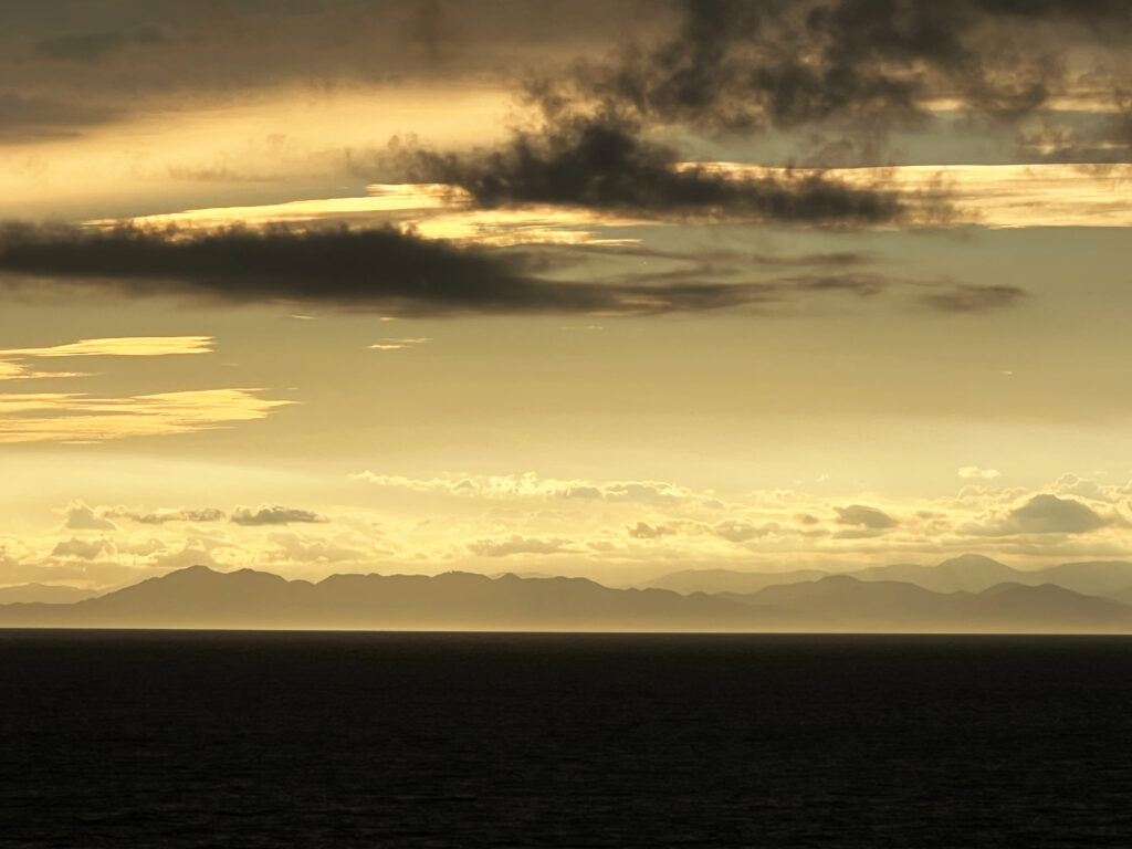 駿河湾の夕暮れ時