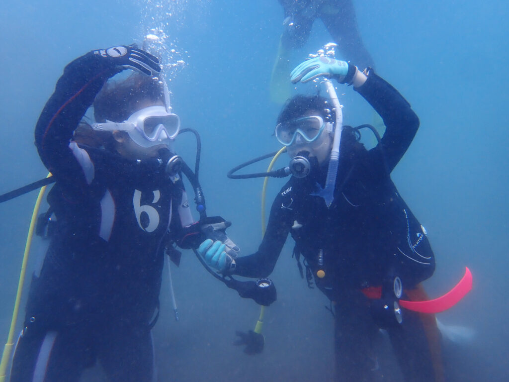 土肥ダイビング　通り崎湾内　専大CORALライセンス合宿