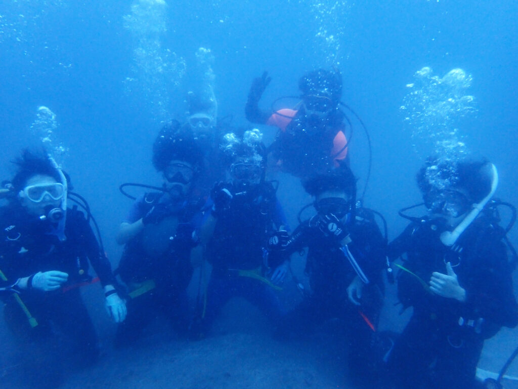 土肥ダイビング　通り崎湾内　専大CORALライセンス合宿