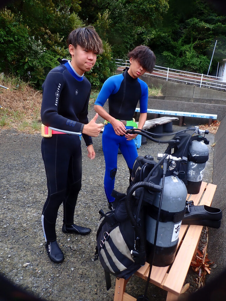 土肥ダイビング　通り崎湾内　専大CORALライセンス合宿