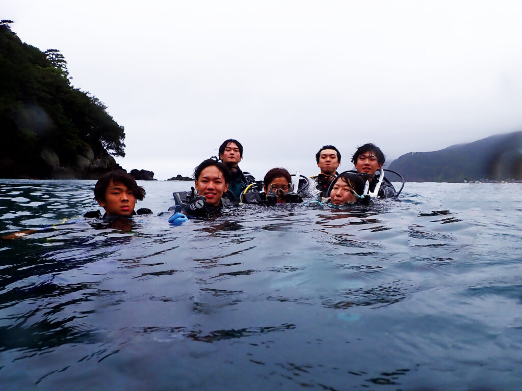 土肥ダイビング　通り崎湾内 専大CORAL ライセンス合宿