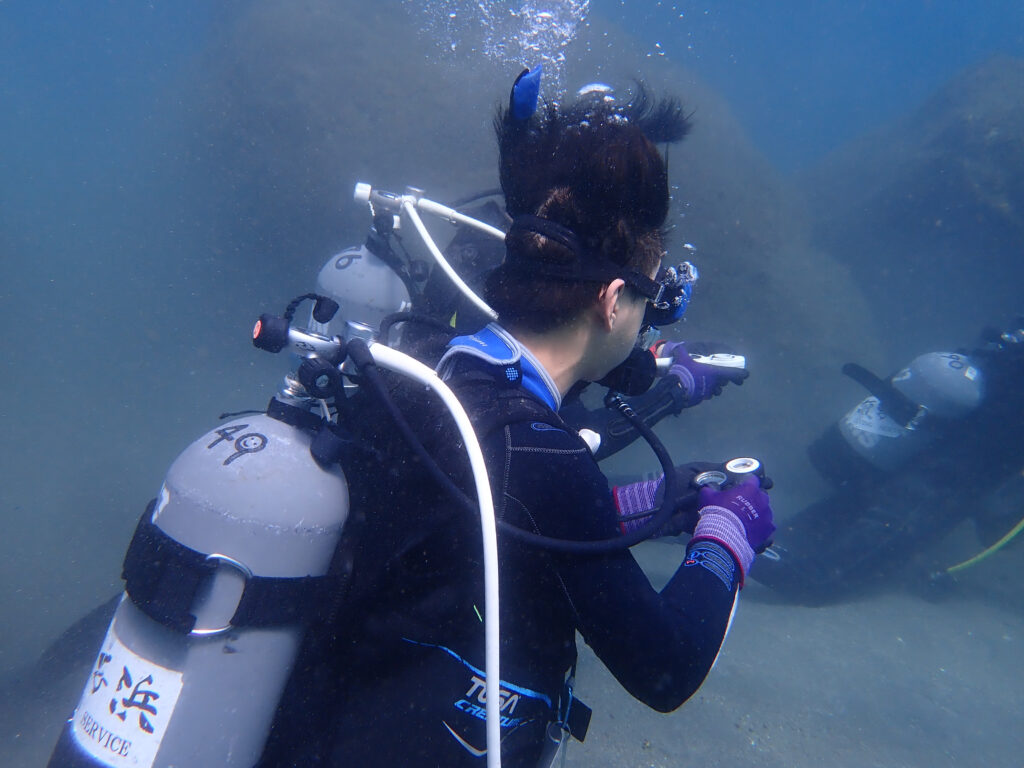 土肥ダイビング　通り崎ビーチ　アドバンスコース　ナビゲーションダイブ