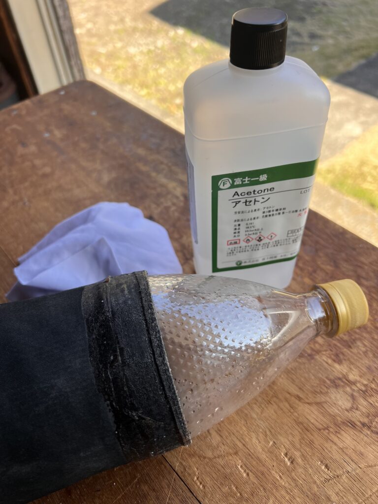 土肥ダイビング　ドライスーツリペア　リストシール貼り替え