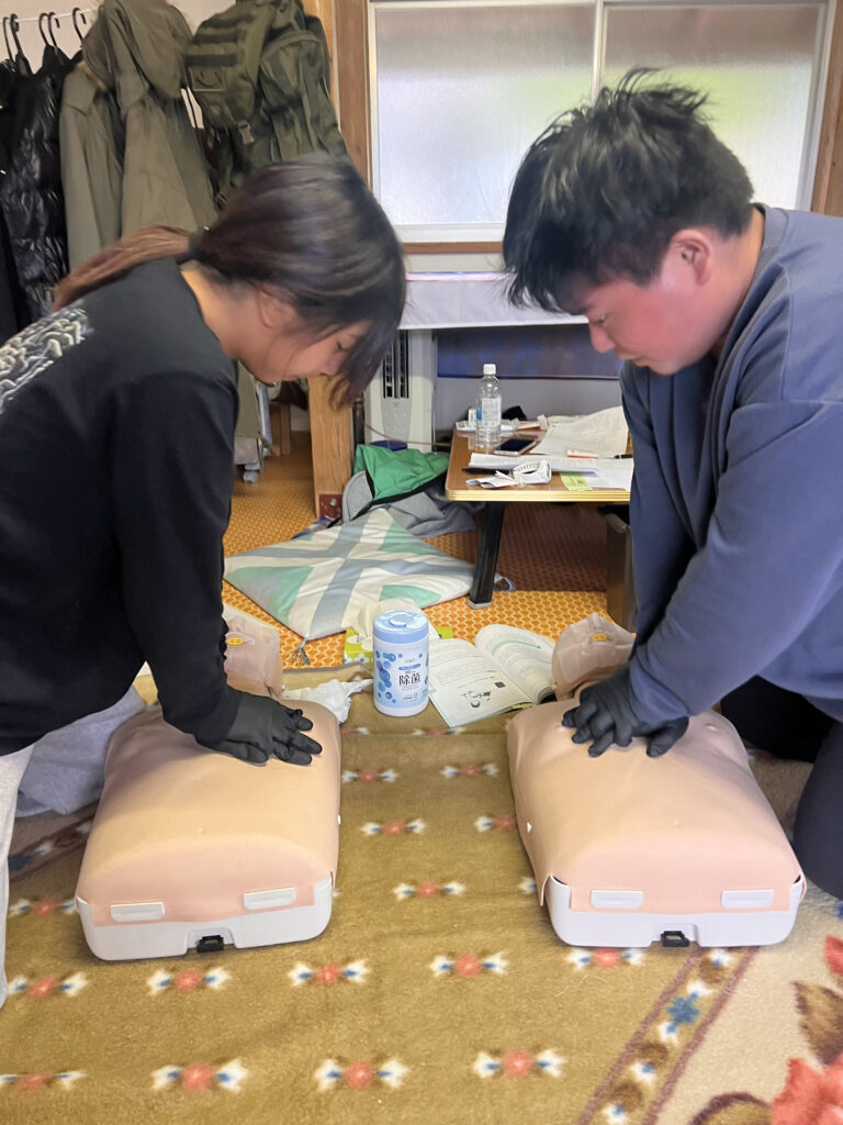 土肥ダイビング　CPR＆First Aid　専大CORALs