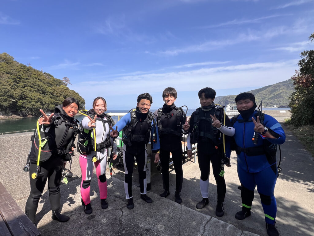 土肥ダイビング　専大CORAL　新3年生春合宿　レスキューコース