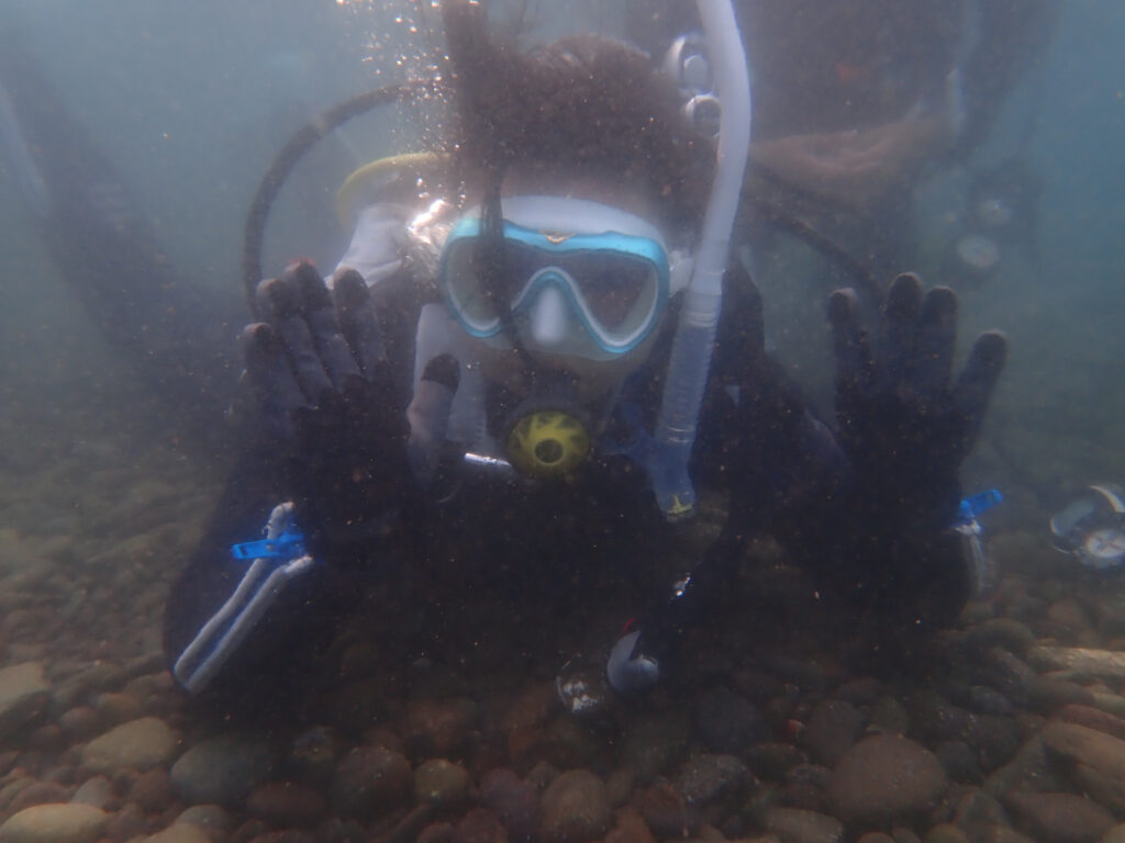 土肥ダイビング 通り崎ビーチ 専修大学スキンダイビングクラブCORAL 1年生ライセンス合宿