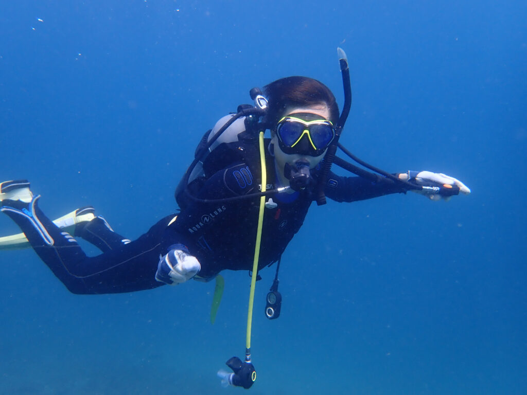 土肥ダイビング　通り崎ビーチ　OWコース 専修大学スキンダイビングクラブCORAL