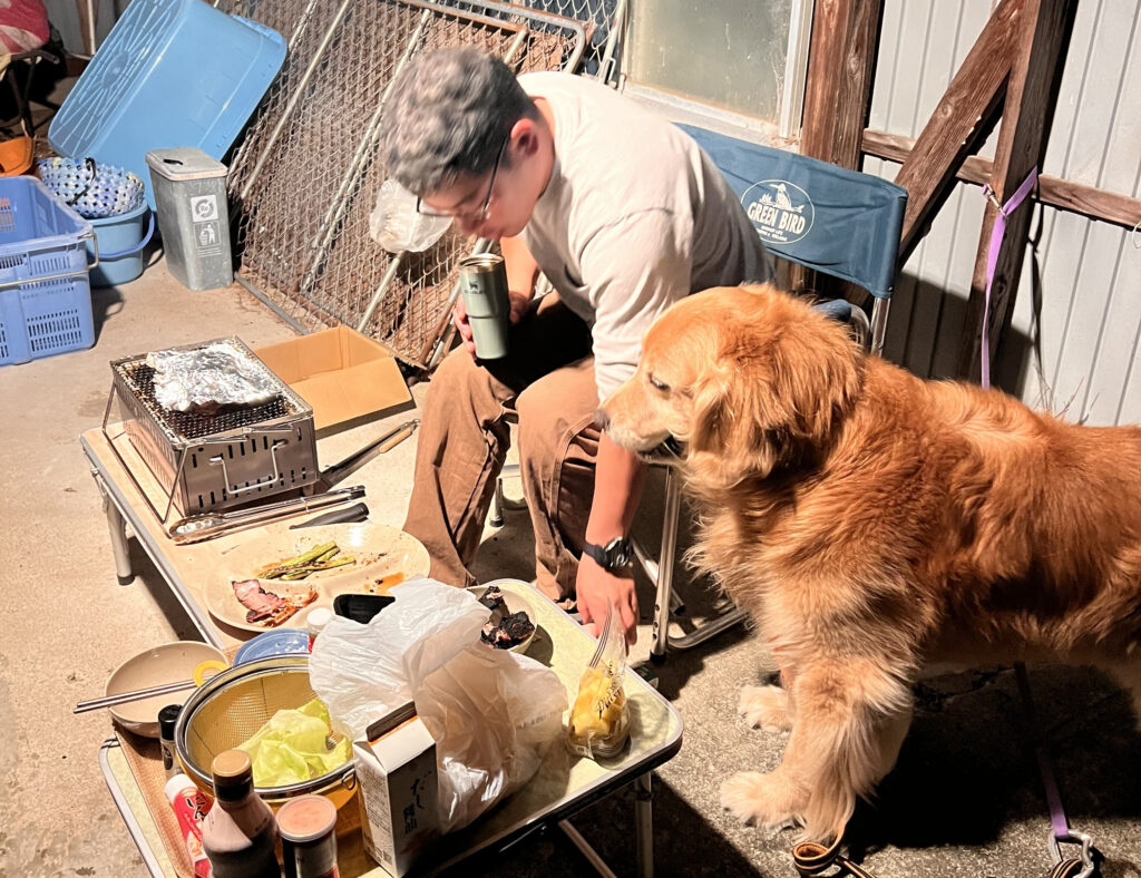 土肥ダイビング　アフターダイブ　プチBBQ