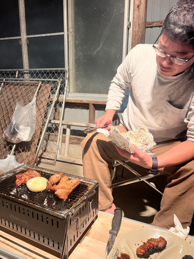 土肥ダイビング　アフターダイブ　プチBBQ
