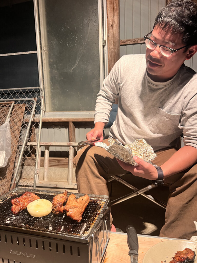 土肥ダイビング　アフターダイブ　プチBBQ